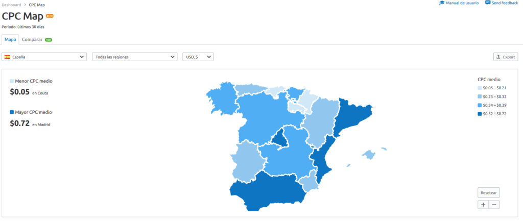 Mapa semrush