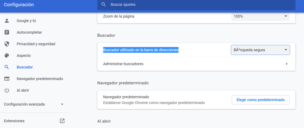 Cambiar Buscador