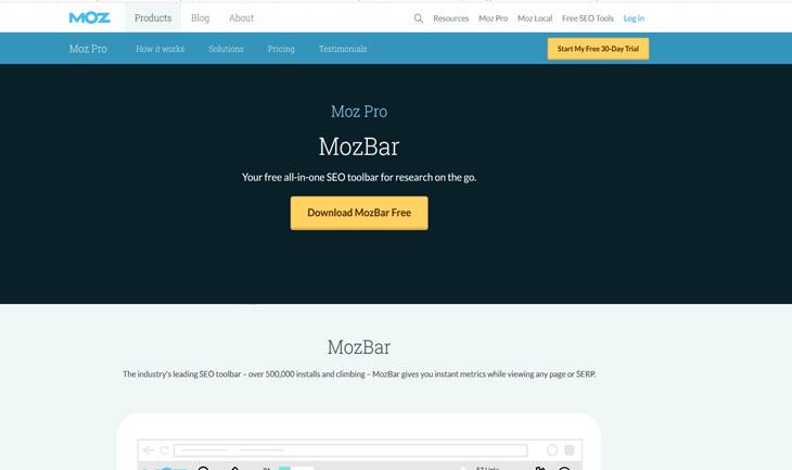 Moz bar 2