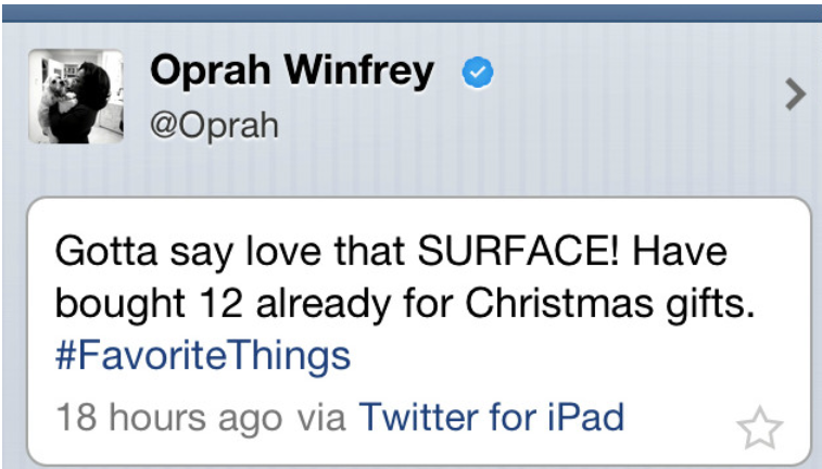 Influencer oprah