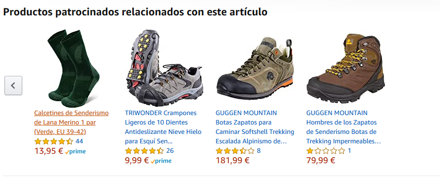 Cross selling botas